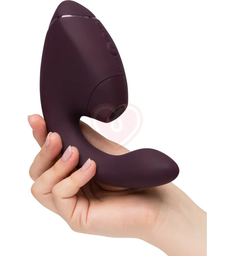 Вибратор с вакуумно-волновой стимуляцией клитора Womanizer Next Duo фиолетовый фото 6