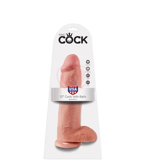 Фаллоимитатор на присоске с мошонкой King Cock with Balls 30 см телесный фото 4