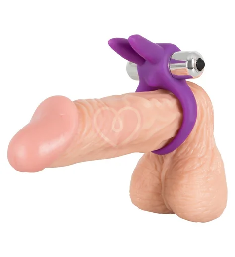 Виброкольцо со стимулятором клитора Smile Rabbit фиолетовое фото 3