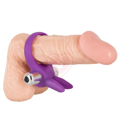 Виброкольцо со стимулятором клитора Smile Rabbit фиолетовое фото 4