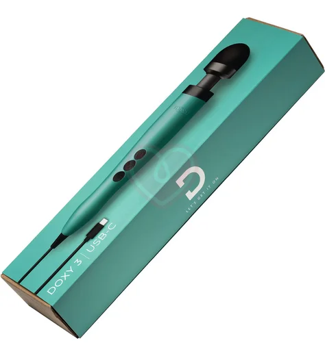 Вибромассажер Doxy USB-C 28 см бирюзовый фото 6