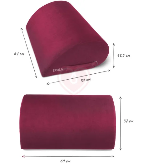 Подушка для секса Erola Капля бордовая фото 9