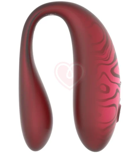 Вибратор для пар Amovibe Twin+ с пультом и приложением красный фото 3