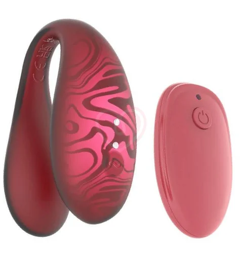 Вибратор для пар Amovibe Twin+ с пультом и приложением красный фото 4