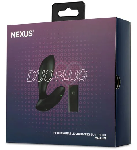 Анальная вибропробка Nexus Duo Plug Medium с дистанционным управлением чёрная фото 2