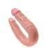 Двухсторонний фаллоимитатор King Cock U-Shaped Double средний телесный фото 3