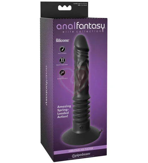 Анальный вибратор с эффектом фрикций Vibrating Ass Fucker черный фото 4
