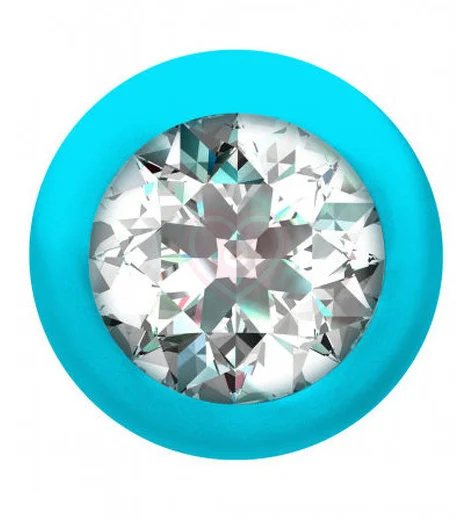 Анальная цепочка с кристаллом Emotions Buddy бирюзовая фото 3