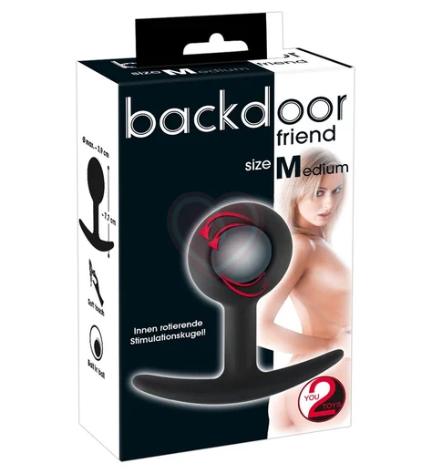 Круглая анальная пробка с шариком внутри Backdoor Friend Size Medium фото 2