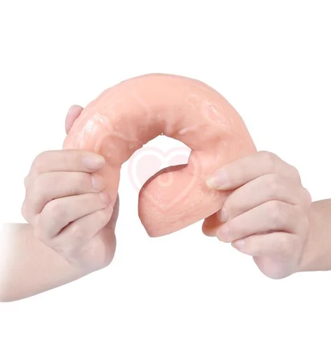 Реалистичный фаллоимитатор Real с мошонкой на присоске 19 см фото 5