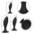 Набор Silicone Anal Curve Kit из 3 анальных пробок с изгибом фото 2