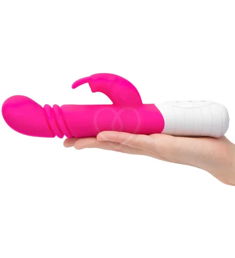Вибратор-кролик с пульсирующей головкой Slim Shaft Thrusting G-Spot Rabbit розовый фото 5