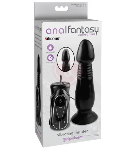 Анальный стимулятор-пульсатор с вибрацией Pipedream Vibrating Thruster чёрный фото 3