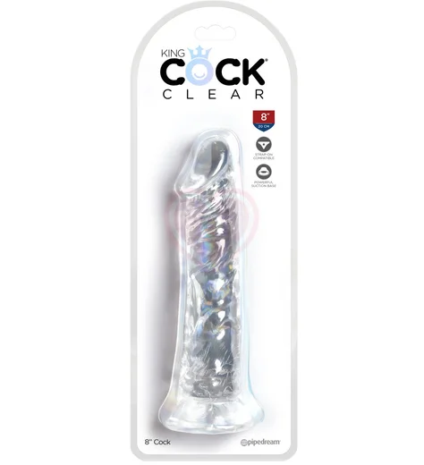 Гелевый фаллоимитатор King Cock Clear 20 см прозрачный фото 2