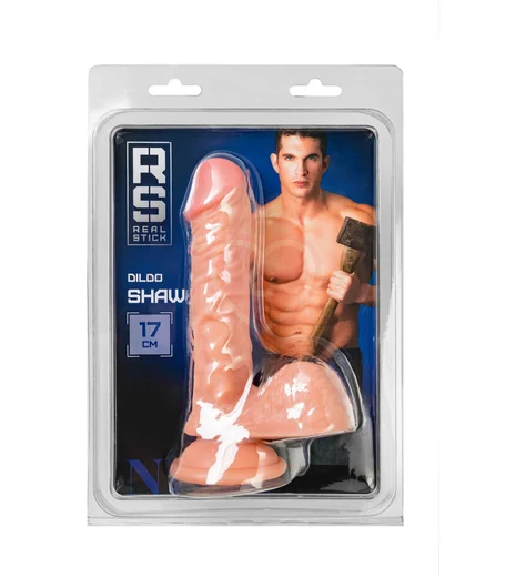 Реалистичный фаллоимитатор с мошонкой на присоске RealStick Nude Shaw телесный фото 5