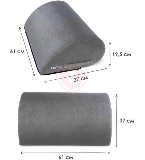 Подушка для секса Erola Капля серая фото 9