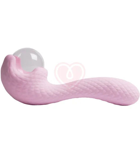 Вибратор Youvic c функцией нагрева и электростимуляцией розовый фото 3