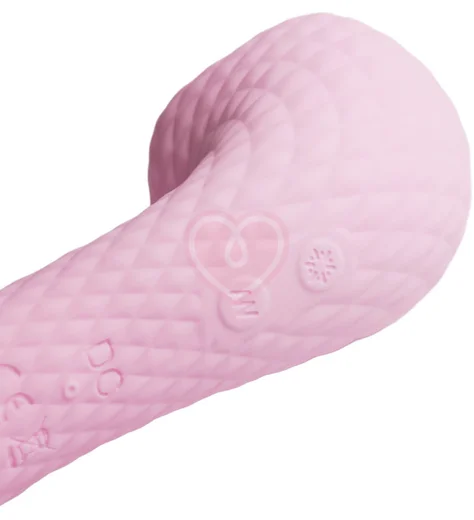 Вибратор Youvic c функцией нагрева и электростимуляцией розовый фото 4