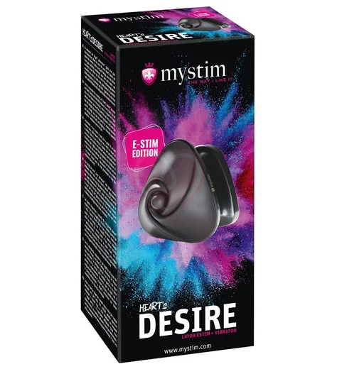 Мини-вибратор с электростимуляцией Mystim Heart's Desire Black Edition чёрный фото 2