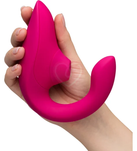 Вибратор для зоны G c бесконтактной стимуляцией клитора Womanizer Blend малиновый фото 5