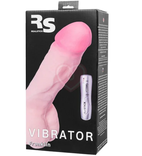 Реалистичный вибратор на присоске с пультом RealStick Elite Franklin телесный фото 6