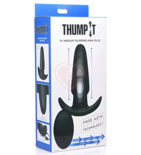 Средняя анальная вибропробка с пультом управления Trumpit фото 2
