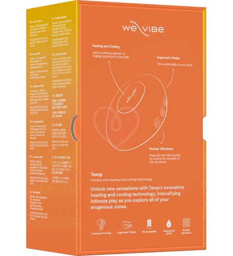 Вибратор для клитора We-Vibe Temp с функциями нагрева и охлаждения оранжевый фото 13