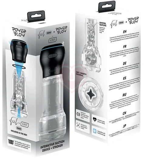 Набор мастурбатор Feel Pocket Stroker Crystal и насадка PowerBlow с эффектом всасывания фото 9