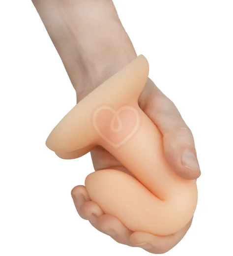 Фаллоимитатор на присоске в форме сердца Flow Emotional телесный фото 4