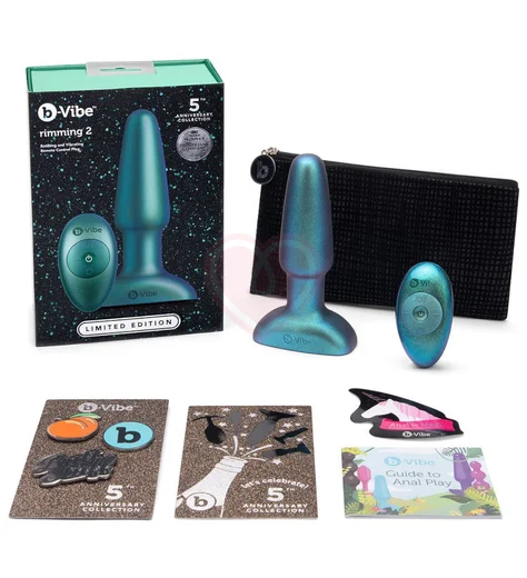 Анальная вибропробка с ротацией b-Vibe Rimming 2 Limited Edition фото 3
