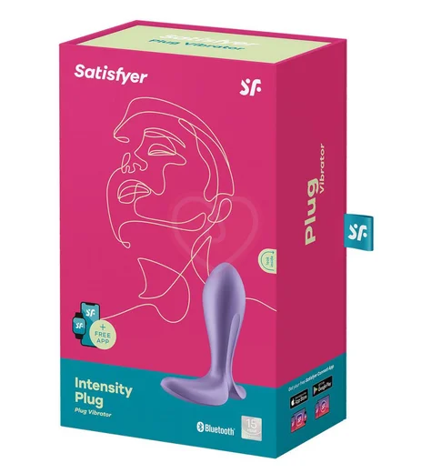Анальная пробка Satisfyer Intensity Plug с управлением от приложения фиолетовая фото 4