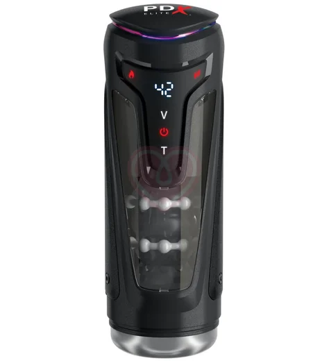 Автоматический мастурбатор с вибрацией и нагревом Pipedream Moto-Bator Pro чёрный фото 2