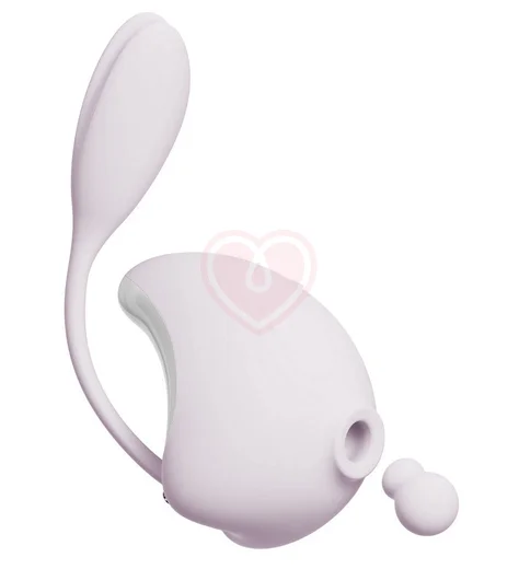 Вакуумный стимулятор с виброяйцом Osuga Obonny лавандовый фото 3