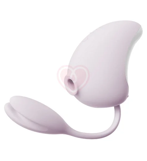 Вакуумный стимулятор с виброяйцом Osuga Obonny лавандовый фото 4