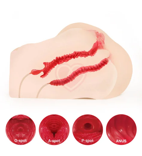 Мастурбатор-полуторс с вагиной и анусом Kokos Jenny Onahole Real Vagina телесный фото 7