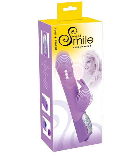 Вибратор с пульсацией и стимуляцией клитора Sweet Smile Push Vibrator фото 4
