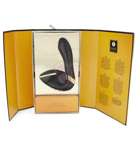 Вибратор с клиторальным кончиком Shunga SOYO чёрный фото 3