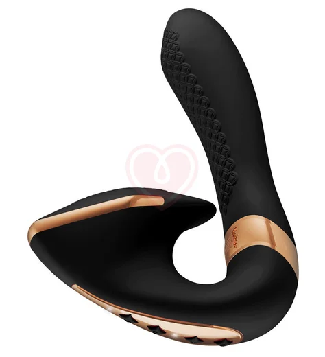 Вибратор с клиторальным кончиком Shunga SOYO чёрный фото 4