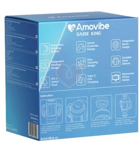 Робот-мастурбатор с нагревом Amovibe Game King фото 2