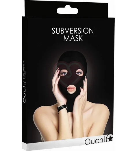 Маска с вырезами для глаз и рта Ouch! Subversion Mask чёрная фото 2