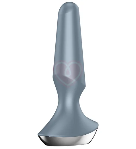 Анальная вибропробка Satisfyer Plug Ilicious 2 с приложением серая фото 3