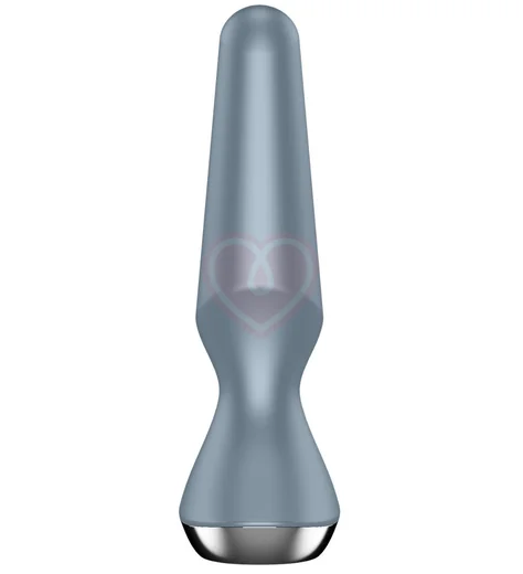 Анальная вибропробка Satisfyer Plug Ilicious 2 с приложением серая фото 4
