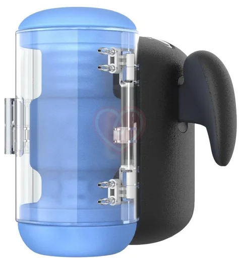 Робот-мастурбатор с вибрацией и нагревом Amovibe Black Knight Massaging Beads фото 6