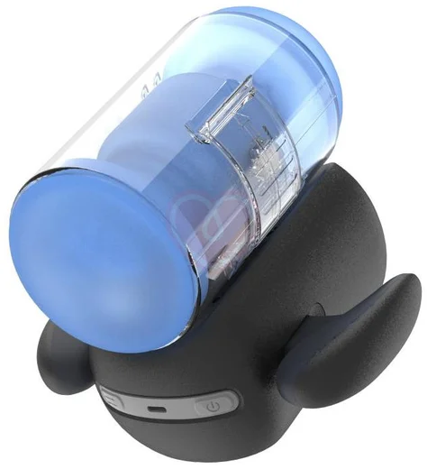 Робот-мастурбатор с вибрацией и нагревом Amovibe Black Knight Massaging Beads фото 7