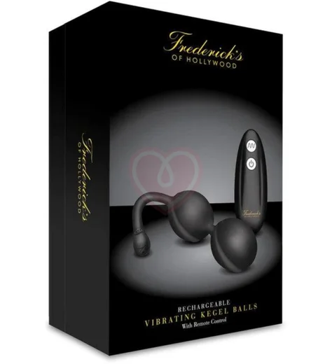Вагинальные виброшарики с пультом Fredericks черные фото 3