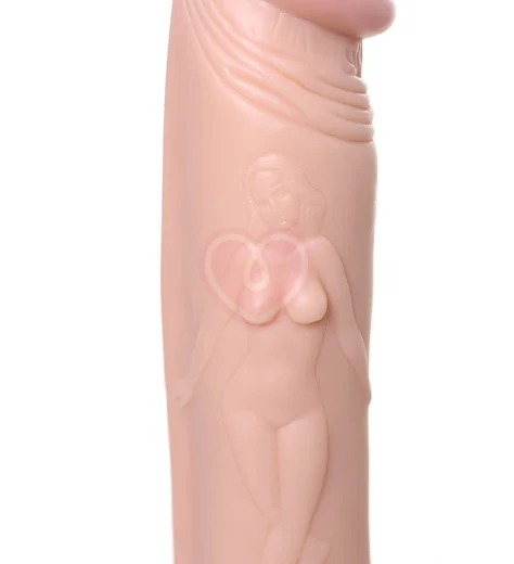 Вибратор на присоске с пультом RealStick Nude телесный фото 8