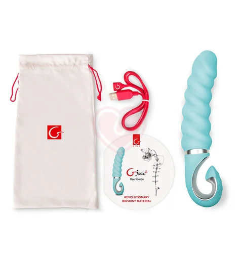 Рельефный витой вибратор Gvibe Gjack 2 бирюзовый фото 2