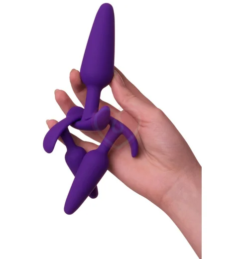 Набор из 3 анальных пробок ToyFa A-Toys фиолетовый фото 3