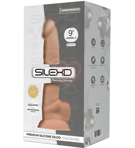 Реалистичный фаллоимитатор Silexd Model 3 23 см телесный фото 2