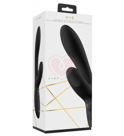 Вибратор Kyra с пульсацией на клиторальном стимуляторе чёрный фото 5